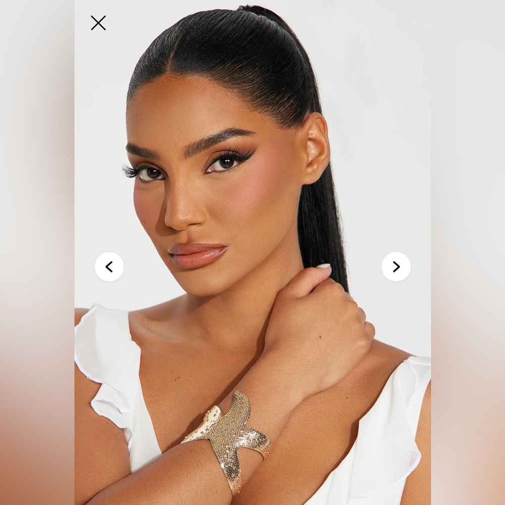 Fashion Nova Asterius Gold Arm Cuff Bracelet
